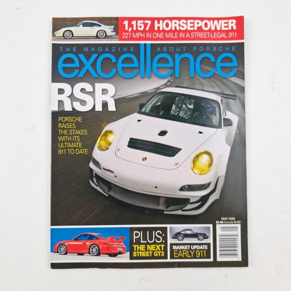 Excellence Magazine May 2009 Porsche 911 RSR GT3 Early 911 Sports Cars